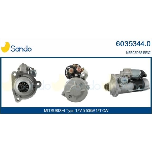 Starter Sando 6035344.0 f&uuml;r Mercedes Benz Mercedes Benz Mercedes Benz Mitsubishi