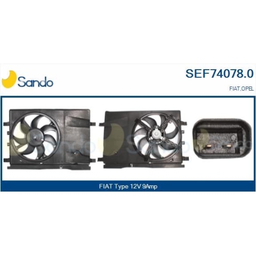 Elektromotor K&uuml;hlerl&uuml;fter Sando SEF74078.0 f&uuml;r Fiat General Motors