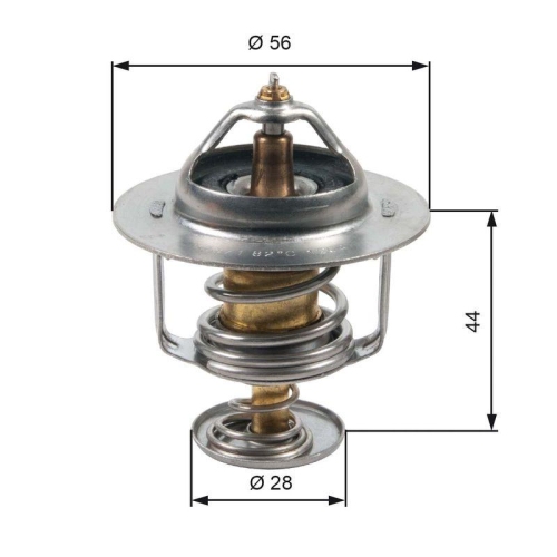 Thermostat K&uuml;hlmittel Gates TH30282G1 f&uuml;r Mitsubishi Hyundai Kia