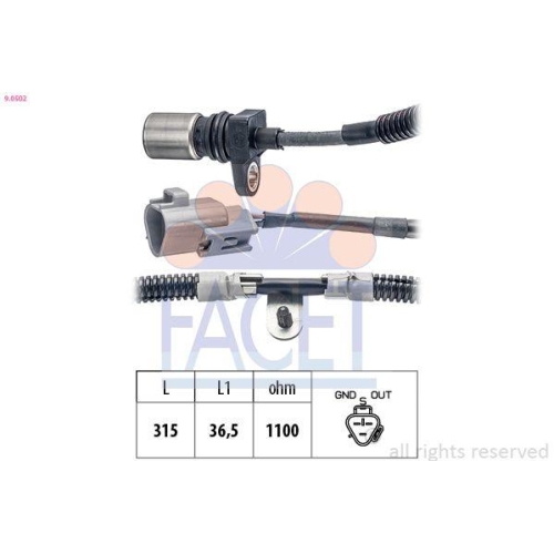 Impulsgeber Kurbelwelle Facet 9.0502 Made In Italy - Oe Equivalent für Toyota