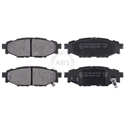 Bremsbelagsatz Scheibenbremse A.b.s. 37499 f&uuml;r Subaru Toyota Hinterachse