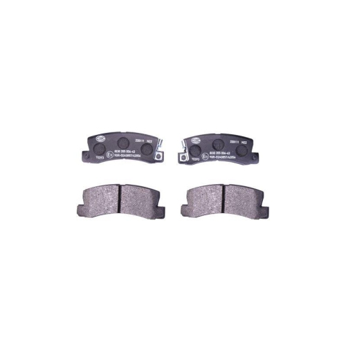 Bremsbelagsatz Scheibenbremse Hella 8DB 355 006-431 f&uuml;r Daihatsu Nissan Toyota