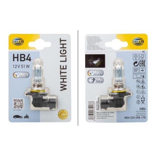 Gl&uuml;hlampe Fernscheinwerfer Hella 8GH 223 498-178 White Light f&uuml;r