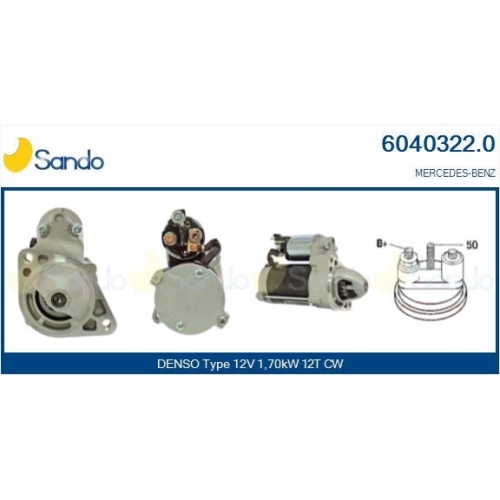 Starter Sando 6040322.0 f&uuml;r Mercedes Benz Mercedes Benz Mercedes Benz