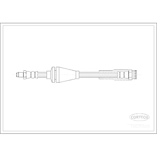Bremsschlauch Corteco 19031605 f&uuml;r Fiat Vorderachse Vorne