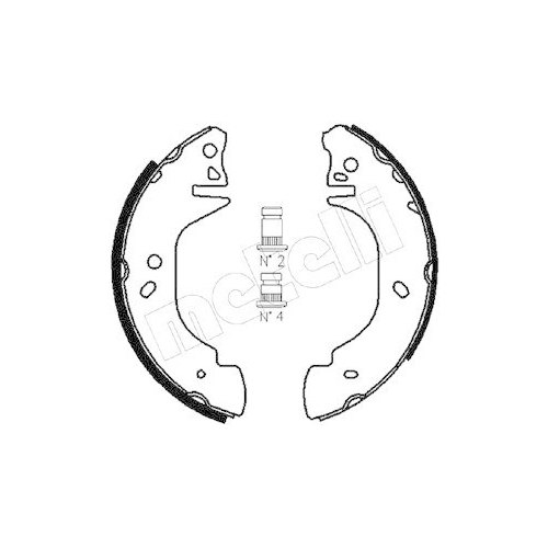 Bremsbackensatz Metelli 53-0122 für Ford Hinterachse