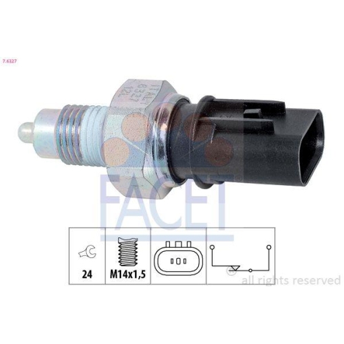 Schalter R&uuml;ckfahrleuchte Facet 7.6327 Made In Italy - Oe Equivalent f&uuml;r Hyundai