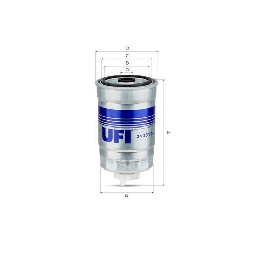 Kraftstofffilter Ufi 24.351.00 f&uuml;r Alfa Romeo Astra Atlas Weyhausen Citro&euml;n Fiat