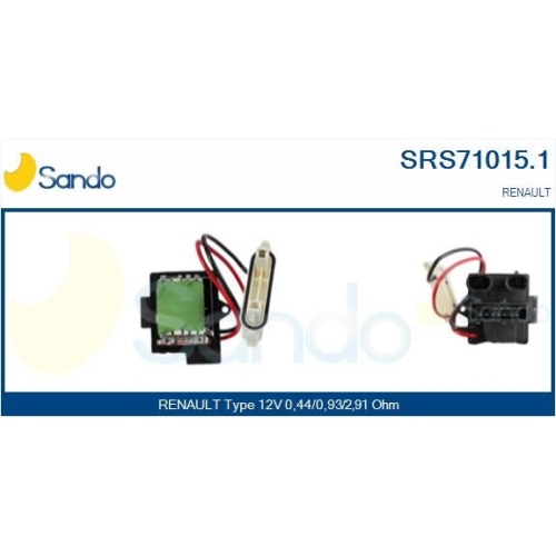 Widerstand Innenraumgebl&auml;se Sando SRS71015.1 f&uuml;r Renault