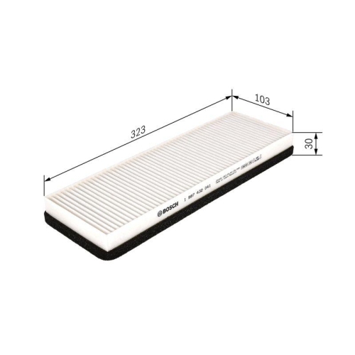 Filter Innenraumluft Bosch 1987432041 f&uuml;r Peugeot F&uuml;r Fahrzeuge Ohne Klimaanlage