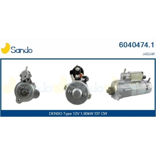 Starter Sando 6040474.1 f&uuml;r Jaguar F&uuml;r Fahrzeuge Mit Kaltstartautomatik