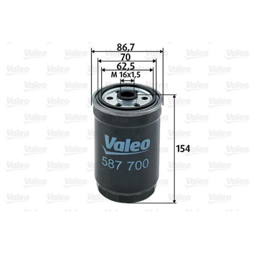 Kraftstofffilter Valeo 587700 f&uuml;r Alfa Romeo Audi Bmw Chrysler Citro&euml;n Daf Fiat