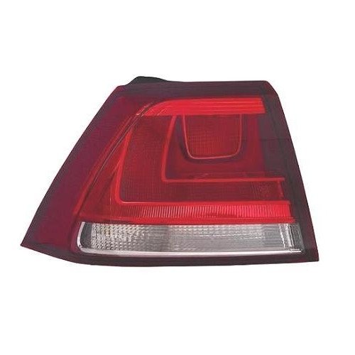 R&Uuml;CKLICHTEINHEIT RECHTS VOLKSWAGEN GOLF VII 2012 WEISS-ROT AUSSEN RECHTS