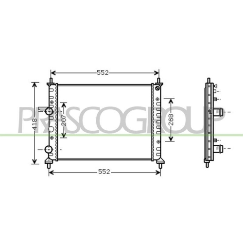 K&uuml;hler Motork&uuml;hlung Prasco FT137R011 Prascoselection f&uuml;r Fiat