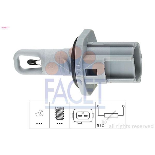 Sensor Ansauglufttemperatur Facet 10.4017 Made In Italy - Oe Equivalent für Ford