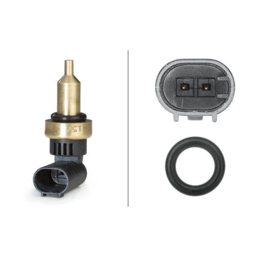 Sensor K&uuml;hlmitteltemperatur Hella 6PT 358 058-191 f&uuml;r Mercedes Benz Zylinderkopf