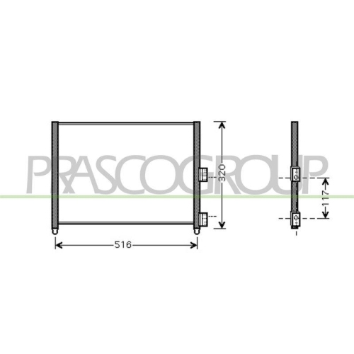 Kondensator Klimaanlage Prasco FT340C003 Prascoselection f&uuml;r Fiat Lancia