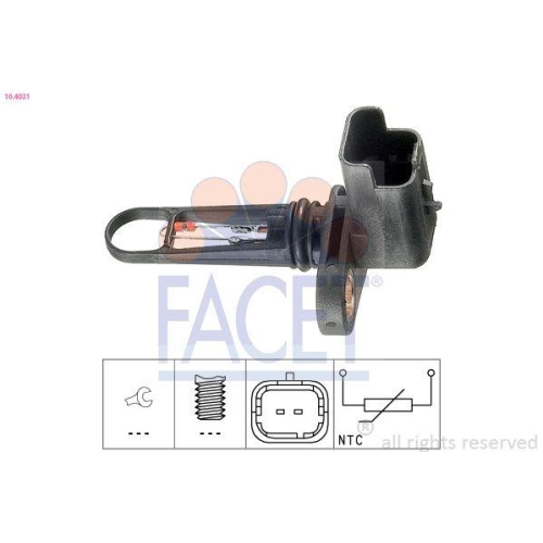 Sensor Ansauglufttemperatur Facet 10.4021 Made In Italy - Oe Equivalent für Fiat