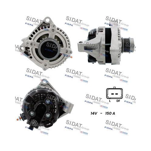 Generator Sidat A12DE0443A2 f&uuml;r Alfa Romeo Chrysler Fiat Lancia Jeep