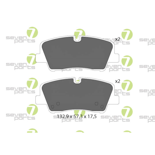 Bremsbelagsatz Scheibenbremse 7 Seven Parts SVP29270 f&uuml;r Hyundai 1. Hinterachse