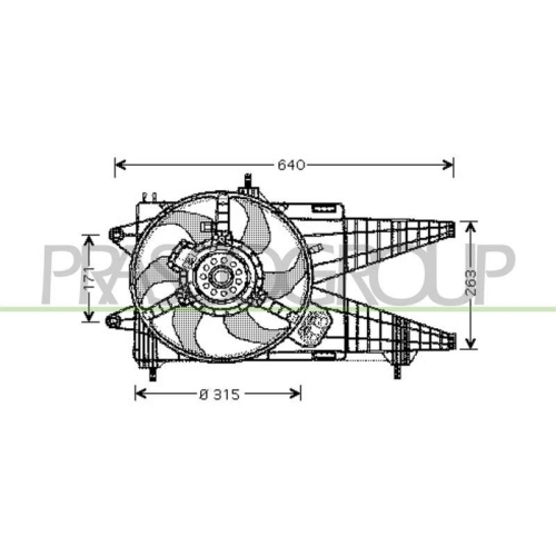 L&uuml;fter Motork&uuml;hlung Prasco FT340F004 Prascoselection f&uuml;r Fiat Lancia