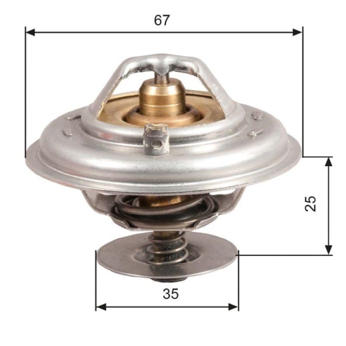 Thermostat K&uuml;hlmittel Gates TH14380G1 f&uuml;r Audi Ford Porsche Seat VW