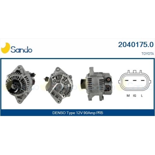 Generator Sando 2040175.0 f&uuml;r Toyota