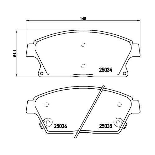 Bremsbelagsatz Scheibenbremse Brembo P59077 Prime Line f&uuml;r Opel Vauxhall Buick