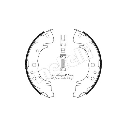 Bremsbackensatz Metelli 53-0172 f&uuml;r Hinterachse