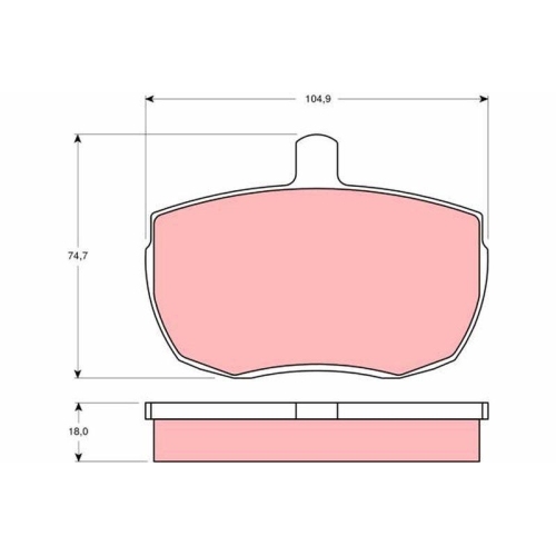Bremsbelagsatz Scheibenbremse Trw GDB341 f&uuml;r Leyland Daf Santana Land Rover Fiat