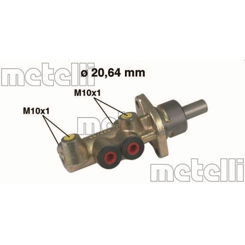 Hauptbremszylinder Metelli 05-0221 f&uuml;r Fiat