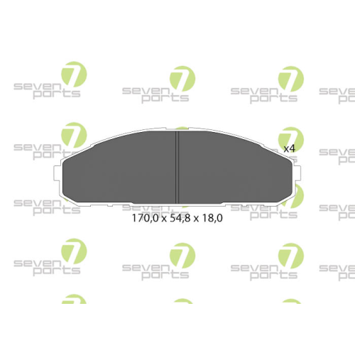 Bremsbelagsatz Scheibenbremse 7 Seven Parts SVP29340 für Nissan Vorderachse