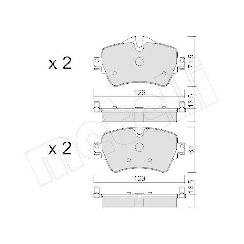 Bremsbelagsatz Scheibenbremse Metelli 22-1013-0 für Bmw Mini Vorderachse