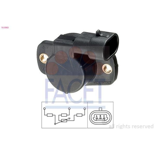 Sensor Drosselklappenstellung Facet 10.5083 Made In Italy - Oe Equivalent f&uuml;r