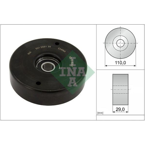 Spannrolle Keilrippenriemen Schaeffler Ina 531 0551 20 f&uuml;r Audi Mercedes Benz VW