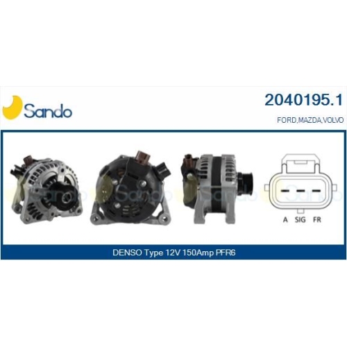 Generator Sando 2040195.1 f&uuml;r Ford Mazda Volvo