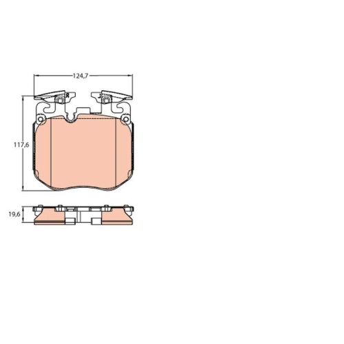 Bremsbelagsatz Scheibenbremse Trw GDB2147 f&uuml;r Bmw Rolls Royce Rolls Royce