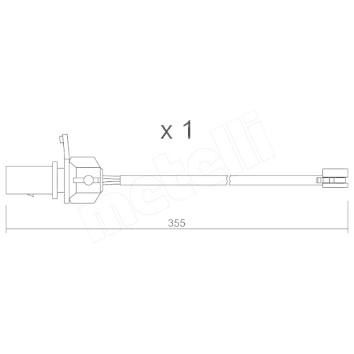 Warnkontakt Bremsbelagverschleiß Metelli SU.332 für Porsche Vorderachse