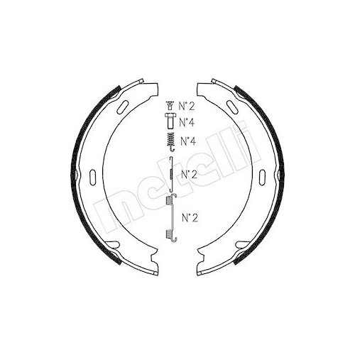 Bremsbackensatz Feststellbremse Metelli 53-0233K für Hinterachse