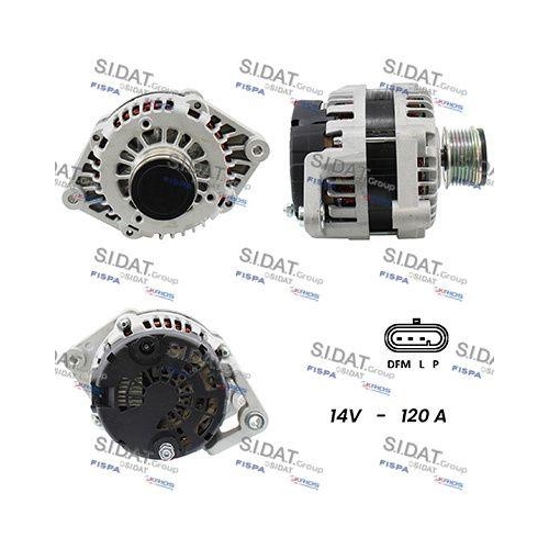 Generator Sidat A12DR0096A2 f&uuml;r Opel Chevrolet
