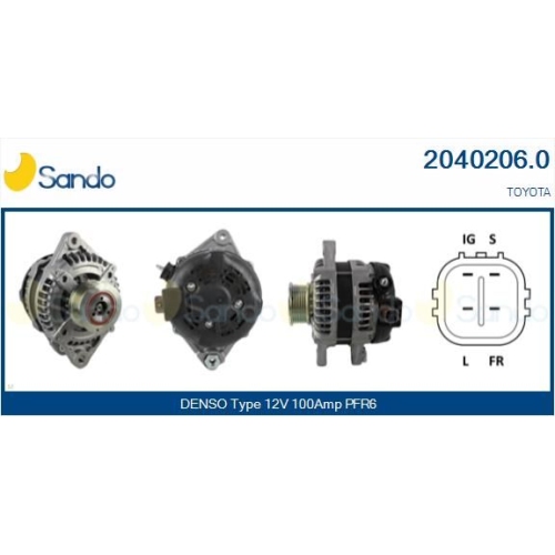 Generator Sando 2040206.0 f&uuml;r Toyota