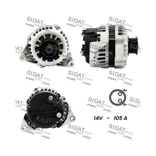 Generator Sidat A12DR0109A2 f&uuml;r Opel Vauxhall