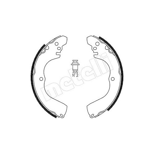 Bremsbackensatz Metelli 53-0261 f&uuml;r Mitsubishi Hinterachse