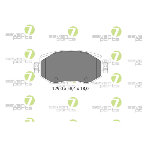 Bremsbelagsatz Scheibenbremse 7 Seven Parts SVP29450 f&uuml;r Renault Vorderachse
