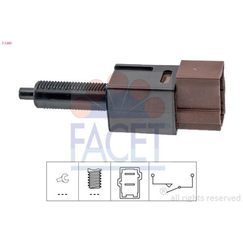 Bremslichtschalter Facet 7.1265 Made In Italy - Oe Equivalent f&uuml;r Nissan Renault