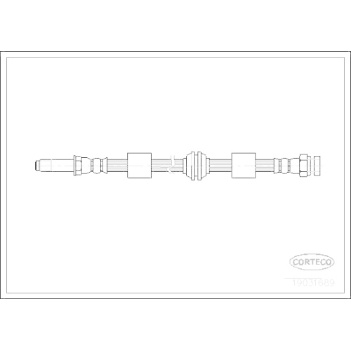 Bremsschlauch Corteco 19031689 für Ford Vorderachse