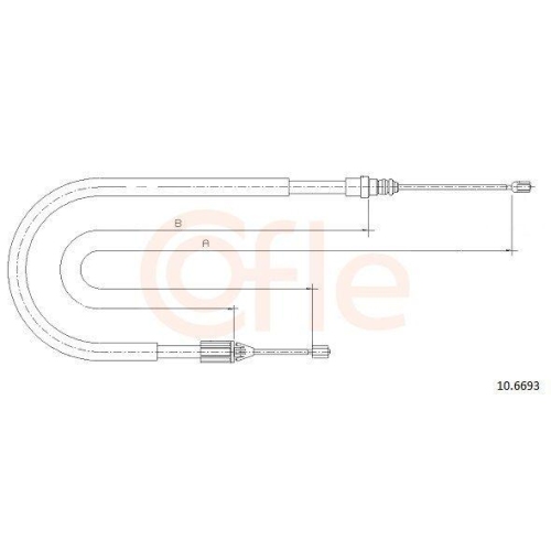 Seilzug Feststellbremse Cofle 10.6693 für Renault Hinten Links Hinten Rechts
