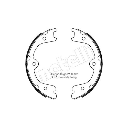 Bremsbackensatz Feststellbremse Metelli 53-0297 f&uuml;r Nissan Hinterachse