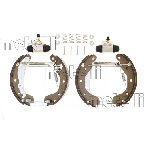 Bremsbackensatz Metelli 51-0412 Vermontierter Kit f&uuml;r Hinterachse