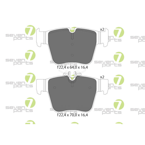Bremsbelagsatz Scheibenbremse 7 Seven Parts SVP29470 f&uuml;r Mercedes Benz
